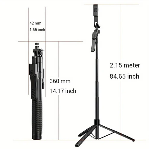 360° Rotating Pan-Tilt Selfie Stick Tripod