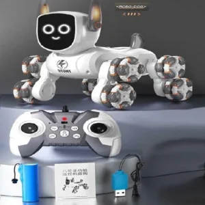 8‑Wheel Multi‑Functional RC Robot Dog