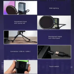 Aibimy - RGB Gaming Microphon