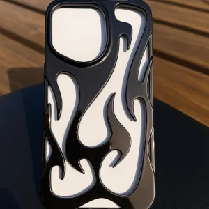 Glossy Flame Cutout Phone Case